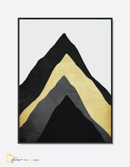 Beyond Mountains - Floater Frame - Black