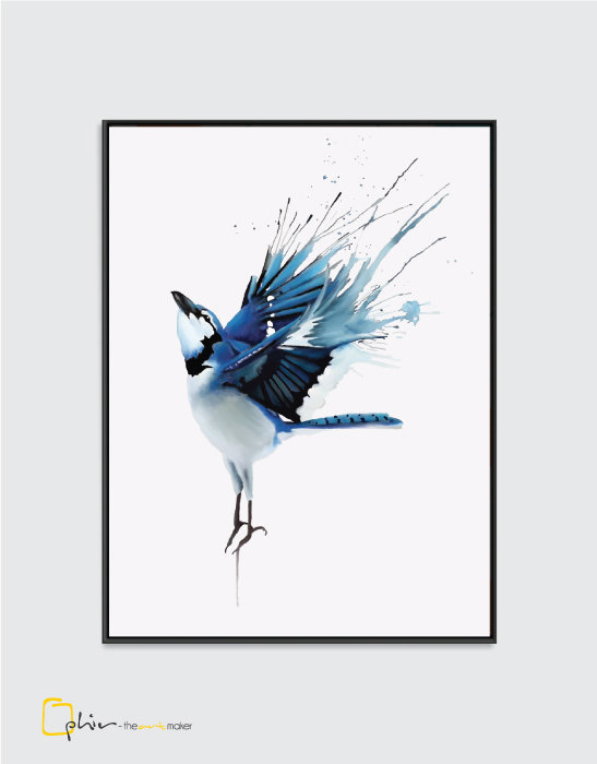 The Blue Sparrow - Floater Frame