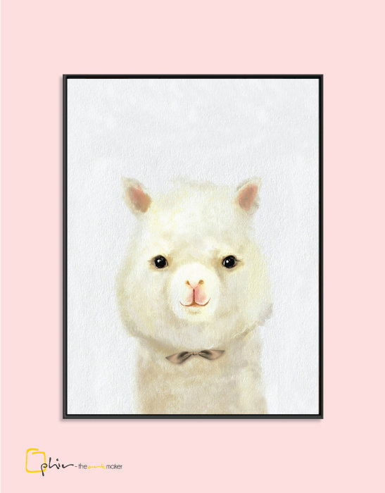 The Fluffy Fleece Llama - Floater Frame