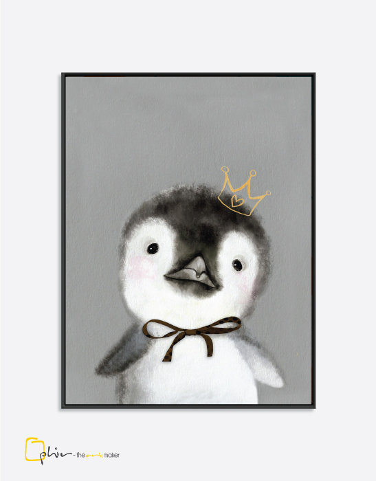 The Fluffy Fleece Penguin - Floater Frame