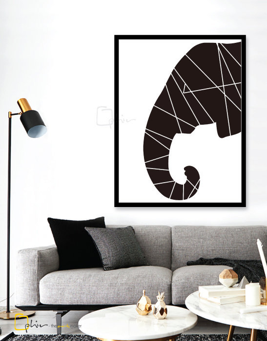 Elephas - Wooden Frame - Black