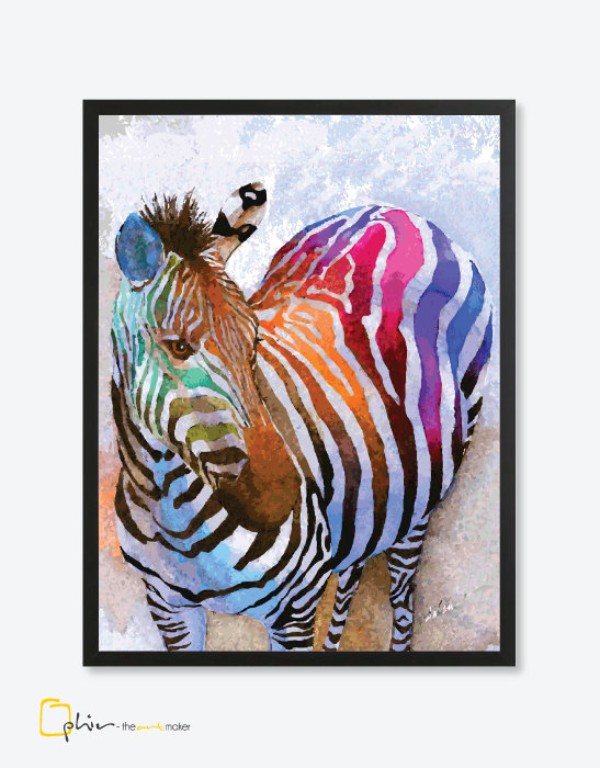 Colorful Equus - Wooden Frame