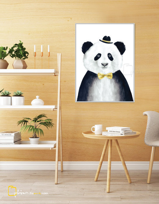 Mr Panda - Floater Frame - White