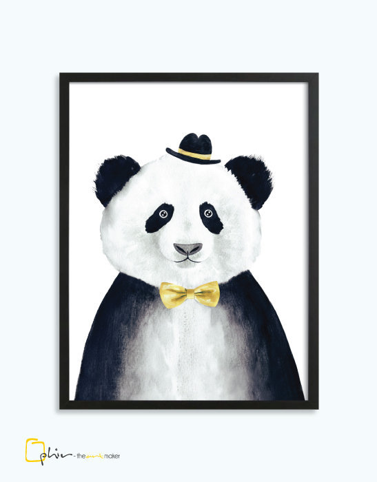 Mr Panda - Wooden Frame