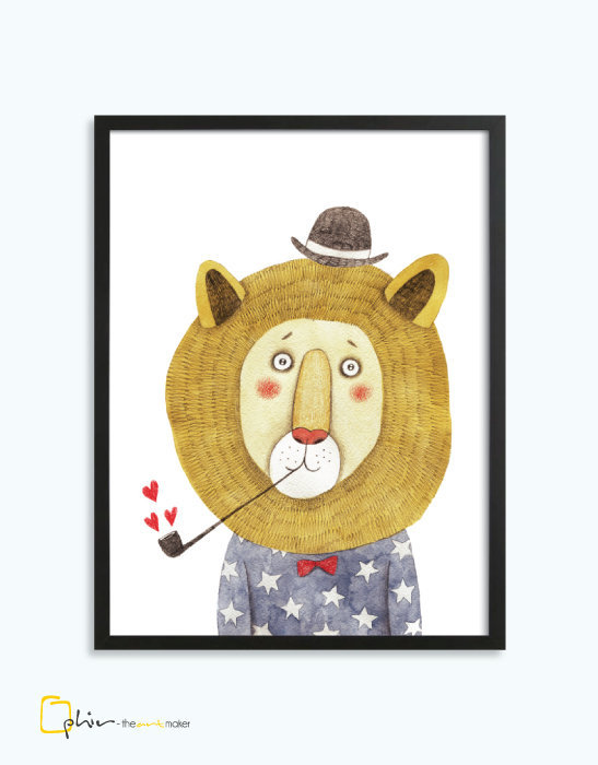 Mr Lion - Wooden Frame