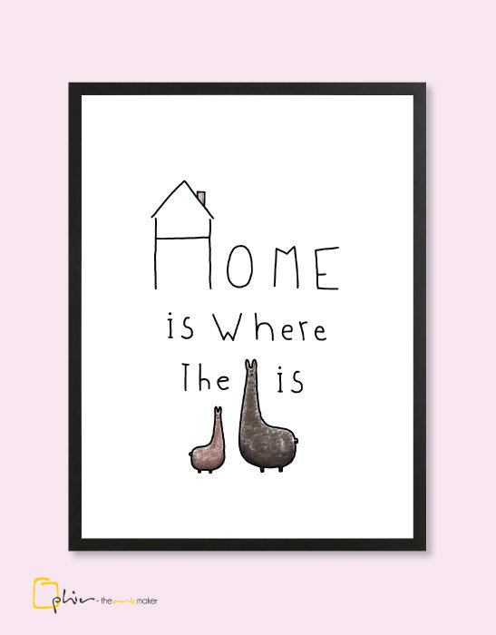 What is Home - Wooden Frame
