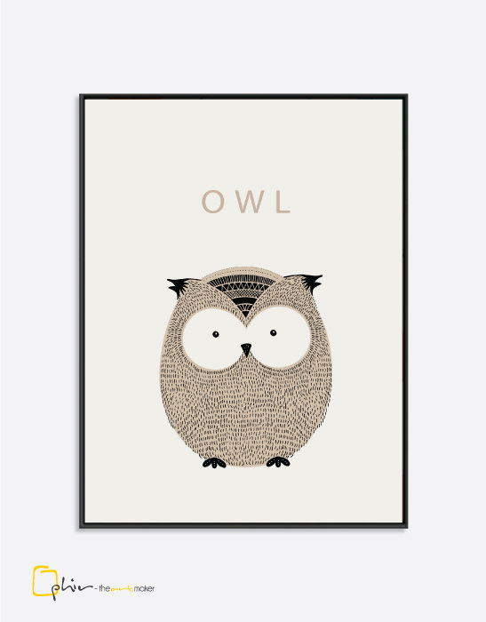 Scruffy Friends Owl - Floater Frame