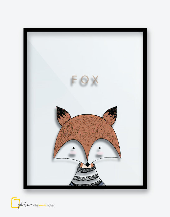 Scruffy Friends Fox - Plexiglass