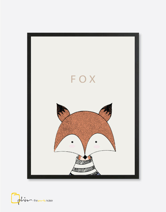 Scruffy Friends Fox - Wooden Frame