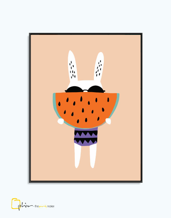 Summer Rabbit - Floater Frame